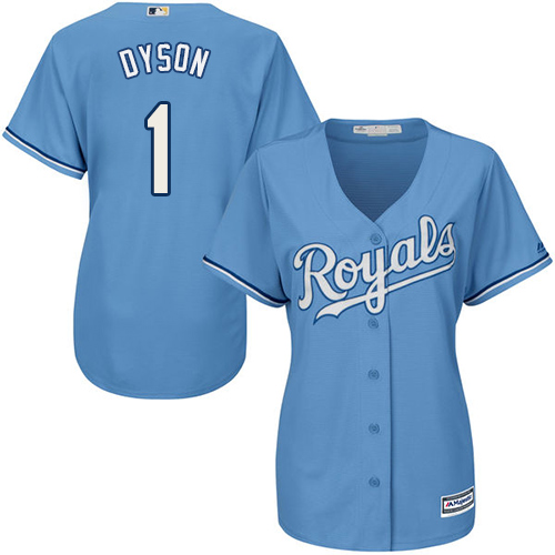 Royals #1 Jarrod Dyson Light Blue Alternate Women's Stitched MLB Jersey Royals #1 Jarrod Dyson Light Blue Alternate Women's Stitched MLB Jersey