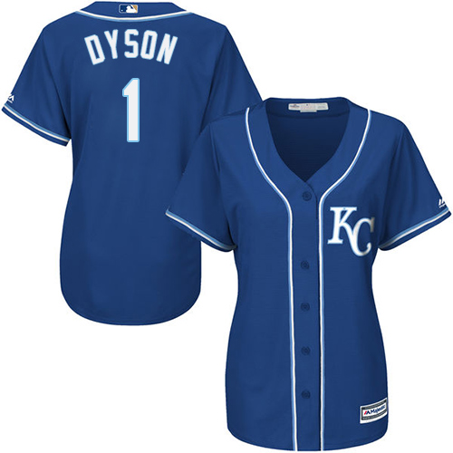 Royals #1 Jarrod Dyson Royal Blue Alternate Women's Stitched MLB Jersey Royals #1 Jarrod Dyson Royal Blue Alternate Women's Stitched MLB Jersey