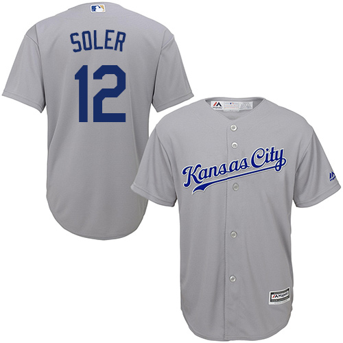 Royals #12 Jorge Soler Grey Cool Base Stitched Youth MLB Jersey Royals #12 Jorge Soler Grey Cool Base Stitched Youth MLB Jersey