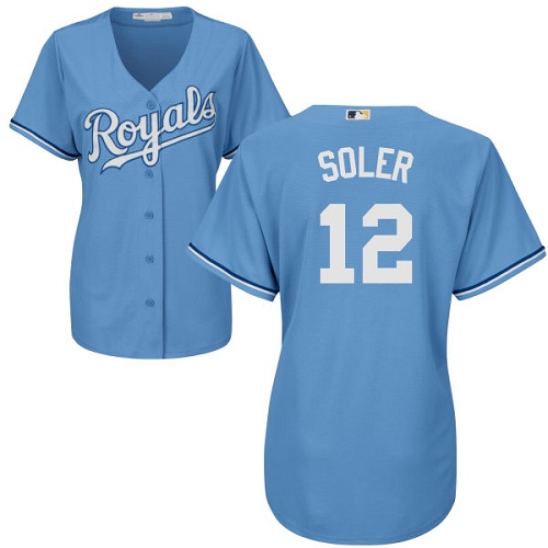 Royals #12 Jorge Soler Light Blue Alternate Women's Stitched MLB Jersey Royals #12 Jorge Soler Light Blue Alternate Women's Stitched MLB Jersey