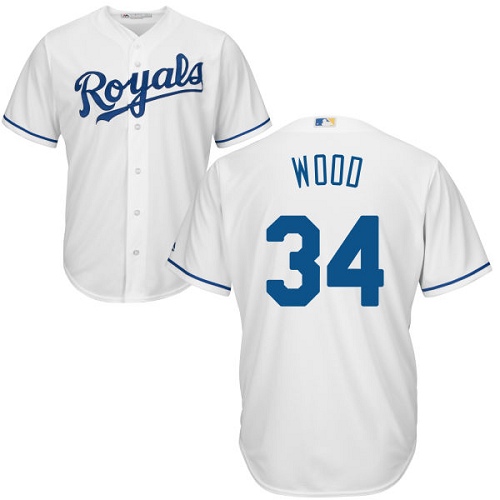 Royals #34 Travis Wood White Cool Base Stitched Youth MLB Jersey Royals #34 Travis Wood White Cool Base Stitched Youth MLB Jersey