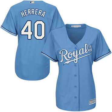 Royals #40 Kelvin Herrera Light Blue Alternate Women's Stitched MLB Jersey Royals #40 Kelvin Herrera Light Blue Alternate Women's Stitched MLB Jersey