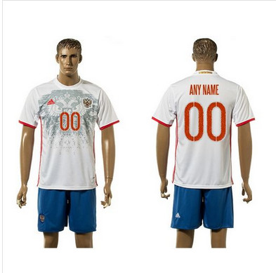 Russia Personalized Away Soccer Country Jersey
