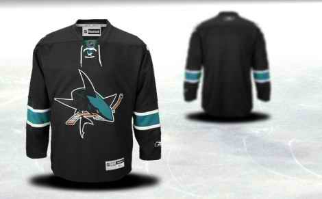 San Jose Sharks Men Customized Black Third Jersey