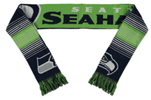 Seattle Seahawks Green Metallic Thread Scarf -5