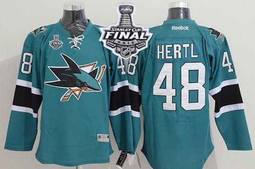 Sharks #48 Tomas Hertl Teal 2016 Stanley Cup Final Patch Stitched NHL Jersey Sharks #48 Tomas Hertl Teal 2016 Stanley Cup Final Patch Stitched NHL Jersey