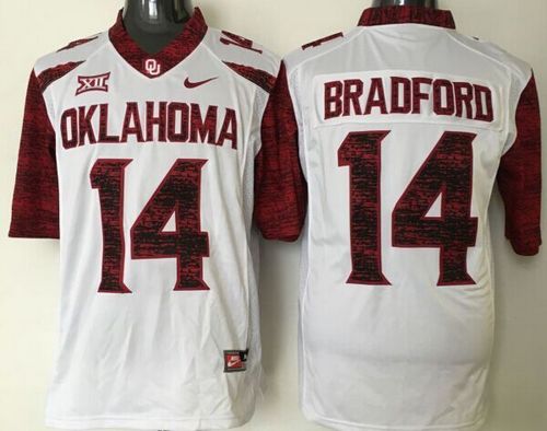 Sooners #14 Sam Bradford White New XII Stitched NCAA Jersey Sooners #14 Sam Bradford White New XII Stitched NCAA Jersey