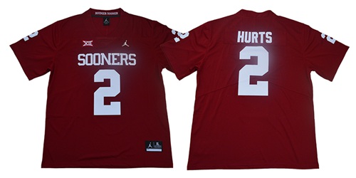 Sooners #2 Jalen Hurts Red Jordan Brand Limited Stitched College Jersey Sooners #2 Jalen Hurts Red Jordan Brand Limited Stitched College Jersey