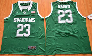 Spartans #23 Draymond Green Green Authentic Basketball Stitched NCAA Jersey