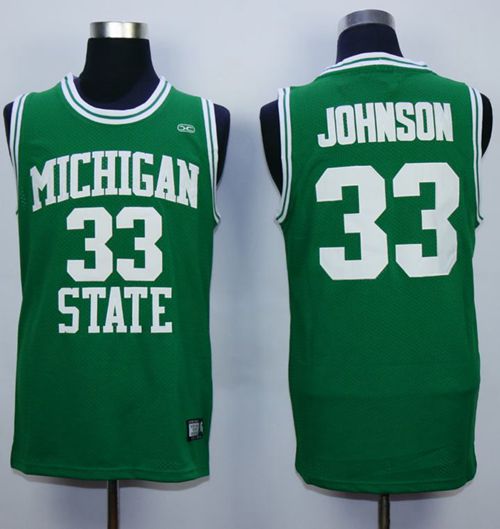 Spartans #33 Magic Johnson Green Stitched Hardwood Legends Basketball NCAA Jersey Spartans #33 Magic Johnson Green Stitched Hardwood Legends Basketball NCAA Jersey