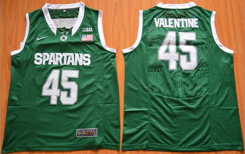 Spartans #45 Denzel Valentine Green Authentic Basketball Stitched NCAA Jersey Spartans #45 Denzel Valentine Green Authentic Basketball Stitched NCAA Jersey