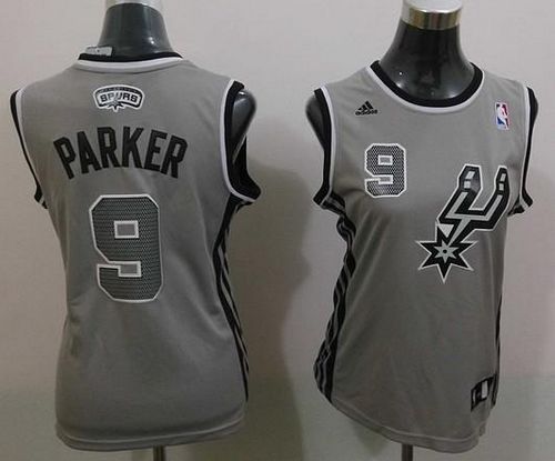 Spurs #9 Tony Parker Grey Alternate Women's Stitched NBA Jersey Spurs #9 Tony Parker Grey Alternate Women's Stitched NBA Jersey