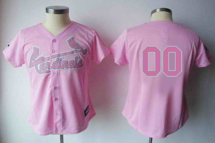 St. Louis Cardinals Blank Pink Women Custom Jerseys