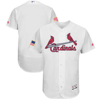 St. Louis Cardinals Majestic 2017 Stars & Stripes Authentic Collection FlexBase Team Jersey - White St. Louis Cardinals Majestic 2017 Stars & Stripes Authentic Collection FlexBase Team Jersey - White