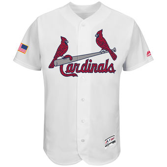 St. Louis Cardinals Majestic Fashion Stars & Stripes FlexBase Jersey - White