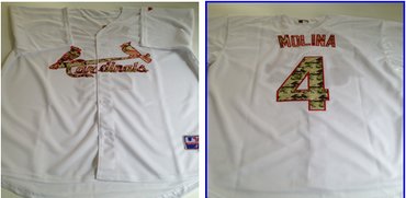 St. Louis Cardinals Yadier Molina 2015 Memorial Day Cool Base Home Jersey