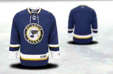 St.Louis Blues Men Customized Blue Third Jersey