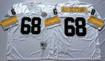 Steelers 68 L.C. Greenwood White Throwback Jersey Steelers 68 L.C. Greenwood White Throwback Jersey
