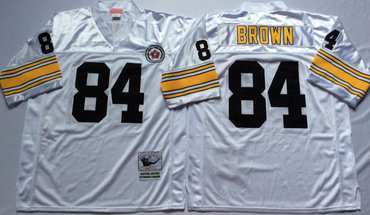 Steelers 84 Antonio Brown White Throwback Jersey Steelers 84 Antonio Brown White Throwback Jersey