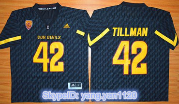 Sun Devils #42 Pat Tillman New Black Stitched NCAA Basketball Jersey