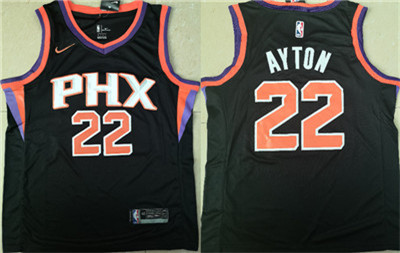 Suns #22 Deandre Ayton Black Nike Swingman Jersey(Without The Sponsor Logo)