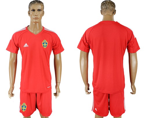 Sweden Blank Red Goalkeeper Soccer Country Jersey Sweden Blank Red Goalkeeper Soccer Country Jersey