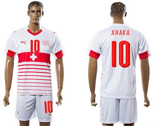 Switzerland #10 Xhaka Away Soccer Country Jersey Switzerland #10 Xhaka Away Soccer Country Jersey