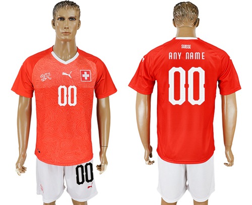 Switzerland Personalized Home Soccer Country Jersey
