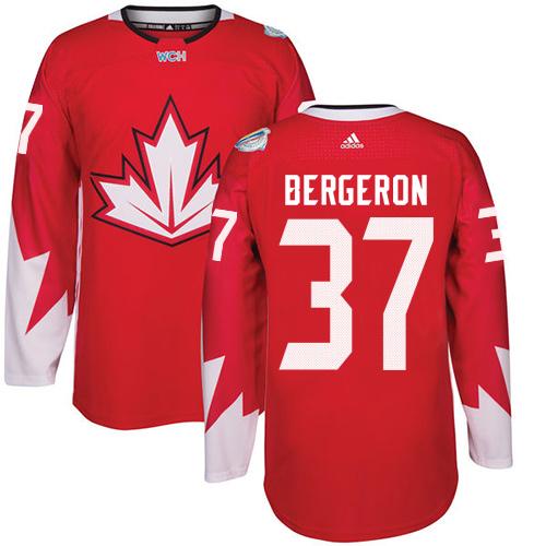Team CA. #37 Patrice Bergeron Red 2016 World Cup Stitched NHL Jersey Team CA. #37 Patrice Bergeron Red 2016 World Cup Stitched NHL Jersey