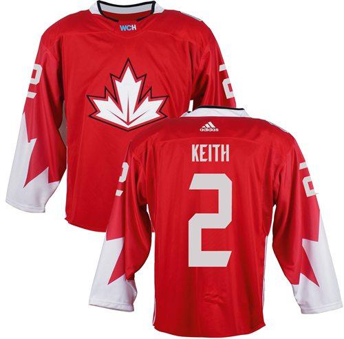Team Canada #2 Duncan Keith Red 2016 World Cup Stitched Youth NHL Jersey