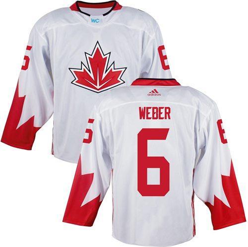 Team Canada #6 Shea Weber White 2016 World Cup Stitched Youth NHL Jersey