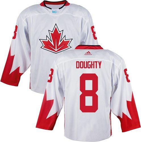 Team Canada #8 Drew Doughty White 2016 World Cup Stitched Youth NHL Jersey