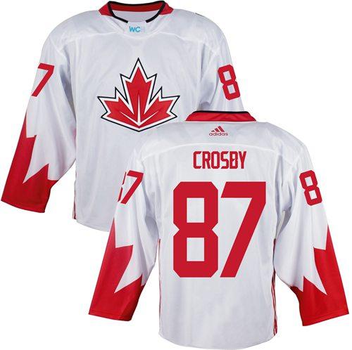 Team Canada #87 Sidney Crosby White 2016 World Cup Stitched Youth NHL Jersey