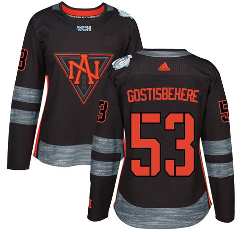 Team North America #53 Shayne Gostisbehere Black 2016 World Cup Women's Stitched NHL Jersey