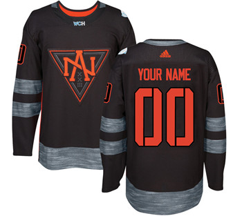 Team North America Black 2016 World Cup Customized Men's Stitched NHL Jersey