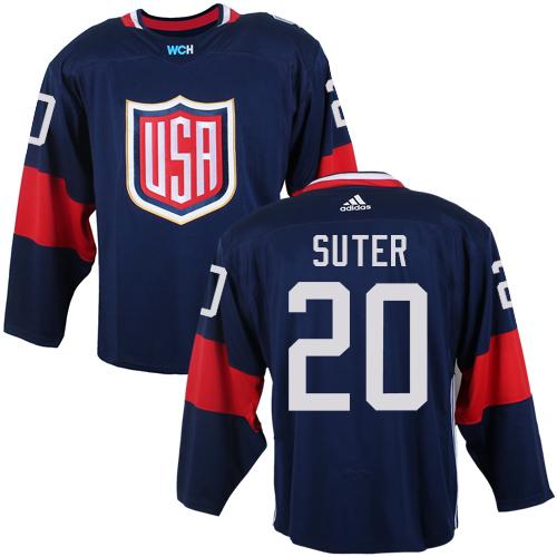 Team USA #20 Ryan Suter Navy Blue 2016 World Cup Stitched NHL Jersey