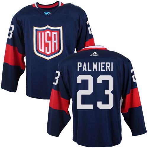 Team USA #23 Kyle Palmieri Navy Blue 2016 World Cup Stitched Youth NHL Jersey