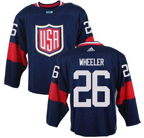 Team USA #26 Blake Wheeler Navy Blue 2016 World Cup Stitched NHL Jersey Team USA #26 Blake Wheeler Navy Blue 2016 World Cup Stitched NHL Jersey