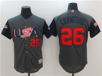 Team USA #26 Crawford Gray 2017 World Baseball Classic Authentic Stitched MLB Jersey