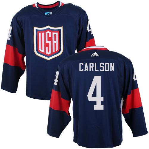 Team USA #4 John Carlson Navy Blue 2016 World Cup Stitched Youth NHL Jersey