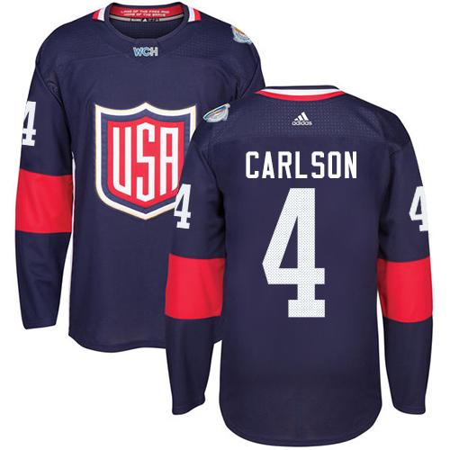 Team USA #4 John Carlson Navy Blue 2016 World Cup Stitched Youth NHL Jersey Team USA #4 John Carlson Navy Blue 2016 World Cup Stitched Youth NHL Jersey