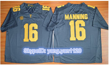 Tennessee Vols #16 Peyton Manning Grey 2015 Stitched NCAA Jersey