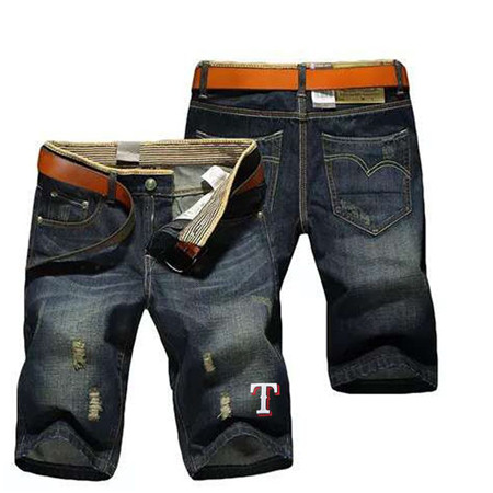 Texas Rangers Team Logo Black MLB Jeans