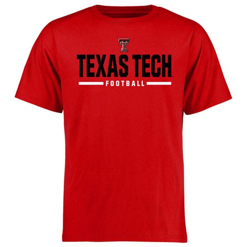 Texas Tech Red Raiders Custom Sport Wordmark T-Shirt Red
