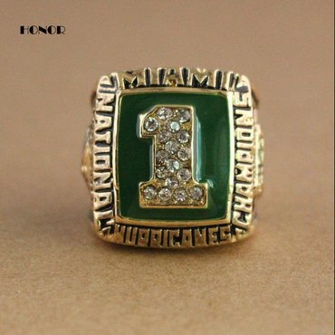 The NCAA 1989 Miami hurricane championship ring country