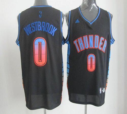 Thunder #0 Russell Westbrook Black Stitched NBA Vibe Jersey Thunder #0 Russell Westbrook Black Stitched NBA Vibe Jersey