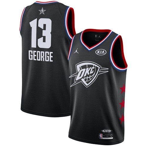 Thunder #13 Paul George Black Women's Basketball Jordan Swingman 2019 All-Star Game Jersey Thunder #13 Paul George Black Women's Basketball Jordan Swingman 2019 All-Star Game Jersey