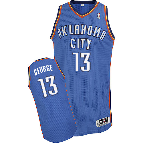 Thunder #13 Paul George Blue Road Stitched NBA Jersey Thunder #13 Paul George Blue Road Stitched NBA Jersey