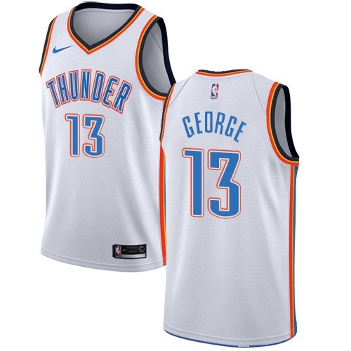 Thunder #13 Paul George White Women's Basketball Swingman Association Edition Jersey