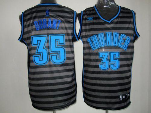 Thunder #35 Kevin Durant Black Grey Groove Stitched NBA Jersey Thunder #35 Kevin Durant Black Grey Groove Stitched NBA Jersey